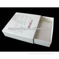 embossed pattern drawer box with pulled ribbon